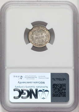 1910 10C Barber Dime NGC MS66