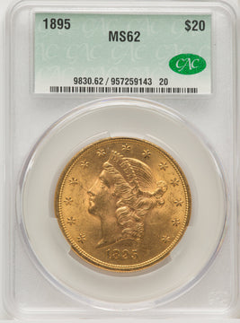 1895 $20 Liberty Double Eagle CACG MS62