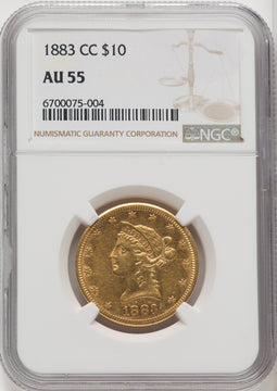 1883-CC $10 Liberty Eagle NGC AU55 (767389026)