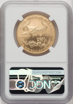 2007-W $50 One-Ounce Gold Eagle Brown Label NGC MS70