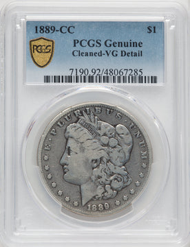 1889-CC $1 Morgan Dollar Genuine PCGS VG8