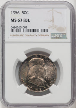 1956 50C FL Franklin Half Dollar NGC MS67