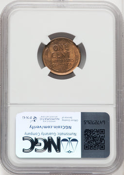 1918-S 1C RB Lincoln Cent NGC MS65