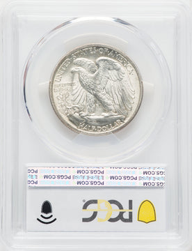 1917-D 50C OBVERSE CAC Walking Liberty Half Dollar PCGS MS64
