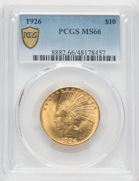 1926 $10 Indian Eagle PCGS MS66