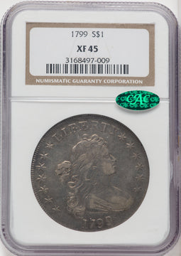 1799 S$1 7x6 Stars CAC Early Dollar NGC XF45