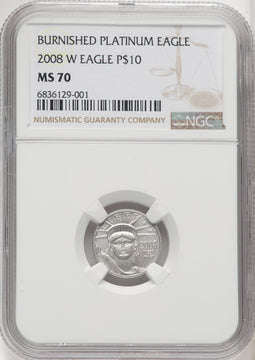 2008-W $10 Tenth-Ounce Platinum Eagle Statue of Liberty NGC MS70 (505952004)