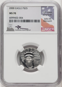 2000 $25 Quarter-Ounce Platinum Eagle NGC MS70