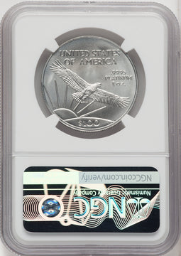 2007 $100 One-Ounce Platinum NGC MS70