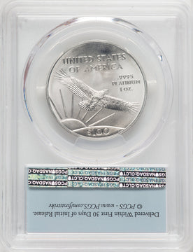 2021 $100 One-Ounce Platinum Eagle Statue of Liberty First Strike FS Flag PCGS MS70