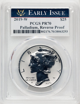 2019-W $25 Palladium Reverse Proof First Strike PCGS PR70 (504657002)
