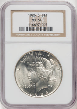 1926-D Peace Dollar NGC MS64