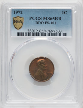 1972 1C Doubled Die Obverse RB Lincoln Cent PCGS MS65