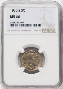 1930-S 5C Buffalo Nickel NGC MS66 (767186001)