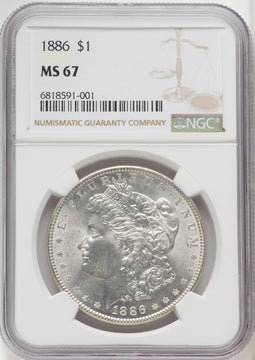 1886 $1 Morgan Dollar NGC MS67 (518894016)