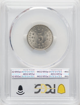 1870 5C Shield Nickel PCGS MS65+