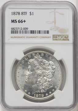 1878 8TF Morgan Dollar NGC MS66+