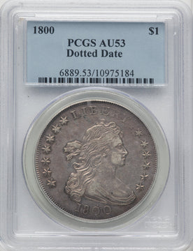 1800 S$1 Dotted Date Early Dollar PCGS AU53