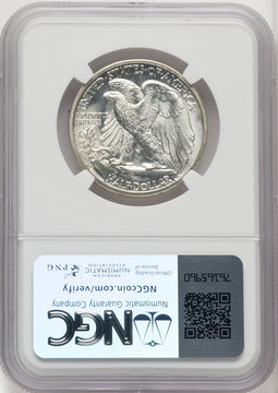 1938-D 50C Walking Liberty Half Dollar NGC MS67