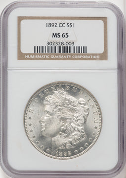 1892-CC $1 Morgan Dollar NGC MS65 (766125012)