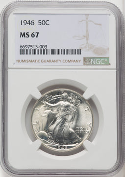 1946 50C Walking Liberty Half Dollar NGC MS67 (765488020)
