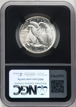 1942 50C Mike Castle Blk Core Franklin Series Walking Liberty Half Dollar NGC MS67 (762731006)