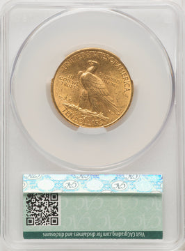 1910 $10 Indian Eagle CACG MS62