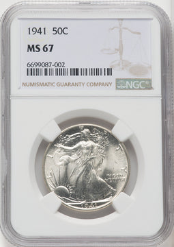 1941 50C Walking Liberty Half Dollar NGC MS67 (766234001)