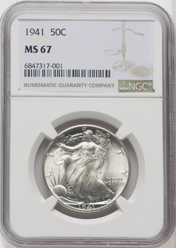 1941 50C Walking Liberty Half Dollar NGC MS67 (765830003)