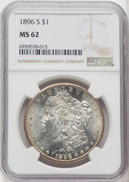 1896-S $1 Morgan Dollar NGC MS62 (766550034)