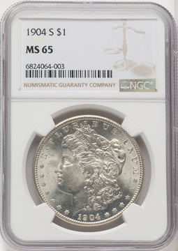 1904-S $1 Morgan Dollar NGC MS65