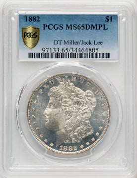 1882 $1 DM Morgan Dollar PCGS MS65