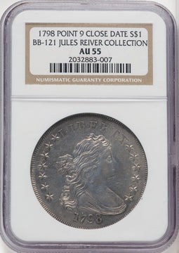 1798 $1 B-9 BB-121 Early Dollar NGC AU55