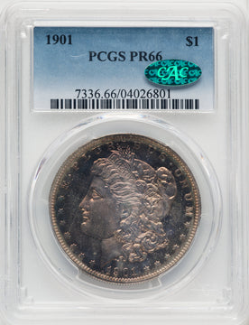 1901 $1 CAC Proof Morgan Dollar PCGS PR66