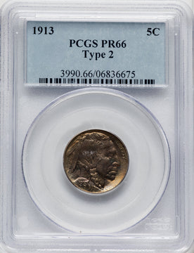 1913 5C Type Two Proof Buffalo Nickel PCGS PR66