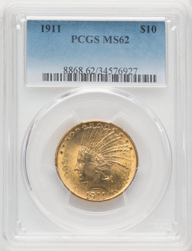 1911 $10 Indian Eagle PCGS MS62