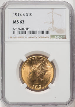 1912-S $10 Indian Eagle NGC MS63 (519053001)