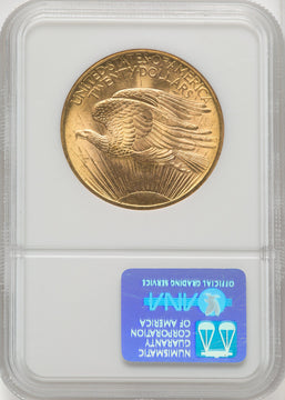 1908 NM $20 Wells Fargo Saint-Gaudens Double Eagle NGC MS65 (767470005)