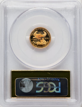2015-W $5 Tenth-Ounce Gold Eagle First Day West Point Strike Gold Foil PCGS PR70