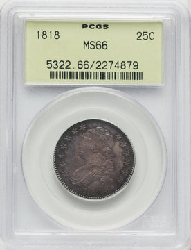 1818 25C Bust Quarter PCGS MS66