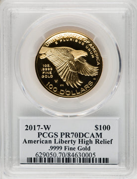 2017-W $100 American Liberty High Relief Premier 1 of 500 PCGS PR70