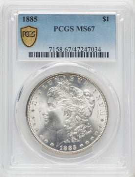 1885 $1 Morgan Dollar PCGS MS67