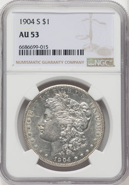 1904-S $1 Morgan Dollar NGC AU53 (506018004)