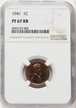 1941 1C RB Proof Lincoln Cent NGC PR67