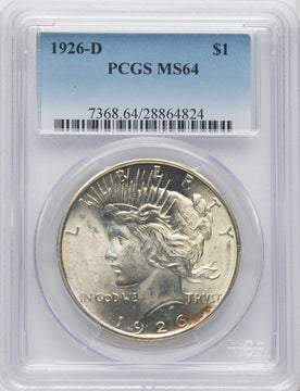 1926-D $1 Peace Dollar PCGS MS64 (767530004)