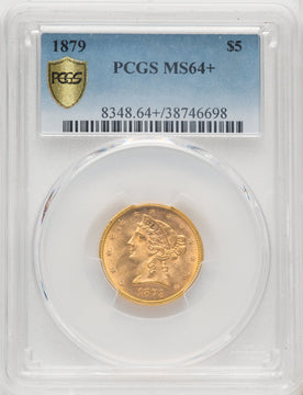 1879 $5 Liberty Half Eagle PCGS MS64+