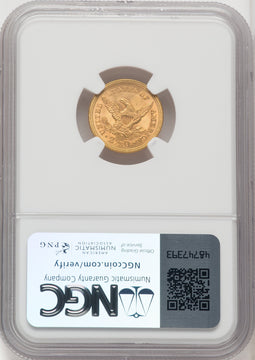 1853 $2.50 Liberty Quarter Eagle NGC MS64+