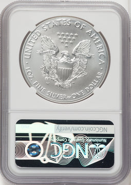 2018-W S$1 Silver Eagle Burnished Mike Castle NGC MS70