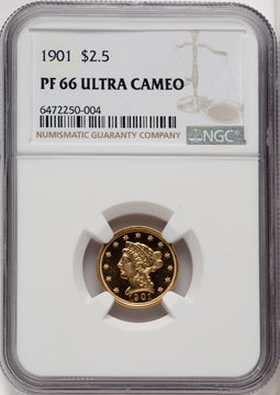 1901 $2.50 Proof Liberty Quarter Eagle NGC PR66