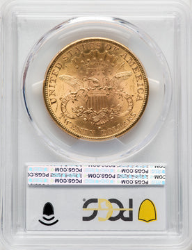 1892-S $20 CAC Liberty Double Eagle PCGS MS63+